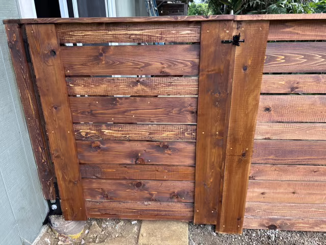 Custom fence installation project on Kauai.