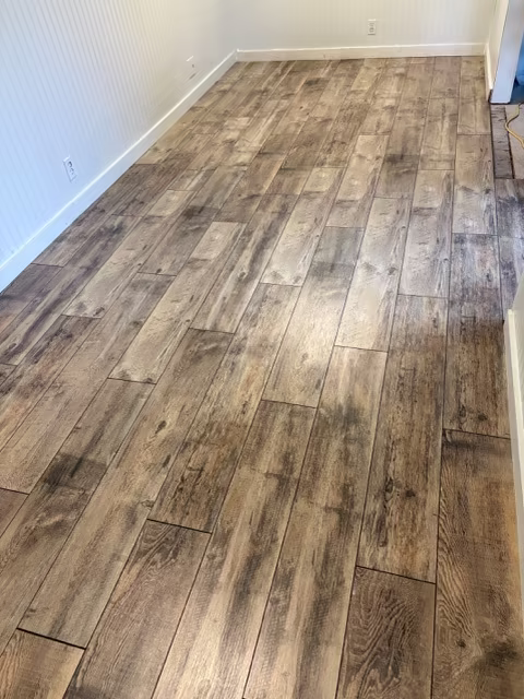 Custom flooring installation project on Kauai.