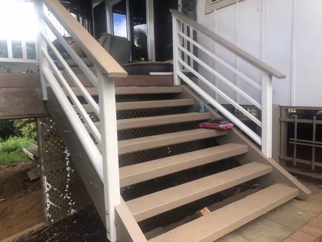 Stairs, decks, and railings craftsmanship project on Kauai.