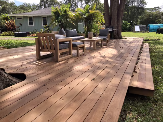 Stairs, decks, and railings craftsmanship project on Kauai.
