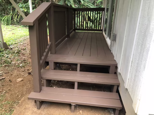 Stairs, decks, and railings craftsmanship project on Kauai.