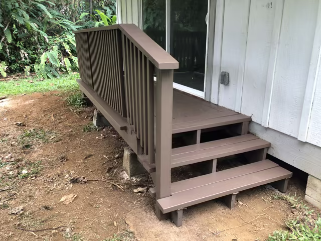 Stairs, decks, and railings craftsmanship project on Kauai.