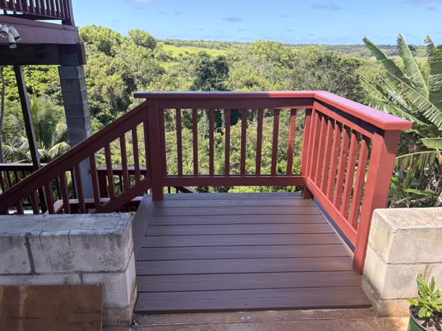 Stairs, decks, and railings craftsmanship project on Kauai.