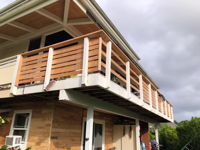 Stairs, decks, and railings craftsmanship project on Kauai.