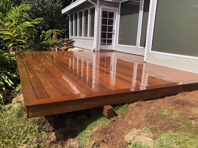 Stairs, decks, and railings craftsmanship project on Kauai.