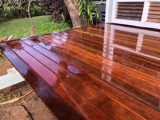 Stairs, decks, and railings craftsmanship project on Kauai.